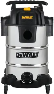 Промышленный пылесос DeWalt DXV30SA 30 л, для сухой и влажной уборки, нержавеющий бак