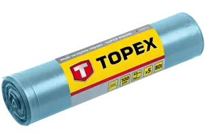 Trash Bags Topex 80 L, Heavy-Duty, Pack of 5 (23B257)