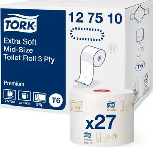 Toilet paper roll for dispenser Tork 70 m — Tork brand, compatible with automatic roll-change dispensers