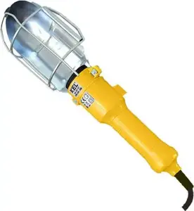 Portable lamp holder KEL LWP-1/5 E27 with 5 m cable, 60W, orange, hook, IP20