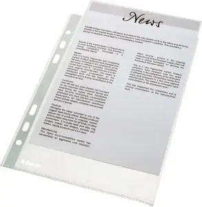Document sleeves pack ESSELTE 100 pcs A5 43 µm transparent pockets for paper protection