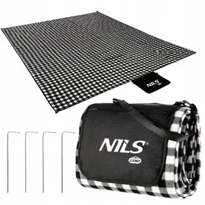 Пикниковый тент Nils NC2311 200x200 см — полиэтилен, алюминиевый каркас, бело‑черный