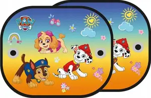 Sunshade Sleeve for Car Window Dogs Patrol, set of 2, yellow