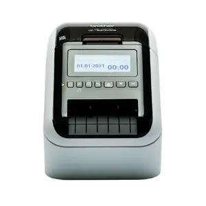 Etiķešu printeris Brother QL-820NWBVMXX1 — tiešā termoprintēšana, 300 x 600 DPI, 176 mm/s, 62 mm platums, Ethernet/Wi‑Fi/Bluetooth