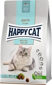 Сухой корм для кошек Happy Cat Sensitive Skin & Coat 300 г — для взрослых, забота о коже и шерсти