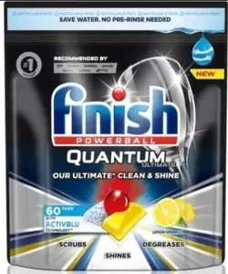 Таблетки для посудомоечной машины FINISH Quantum Ultimate Lemon, 60 шт.