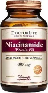 Uztura bagātinātājs Doctor Life Niacinamīds (vitamīns B3) 500 mg — 100 kapsulas