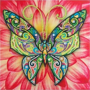 Diamond Painting Kit Ideyka 'Motylek' 30x30 cm — square drill canvas, full cover