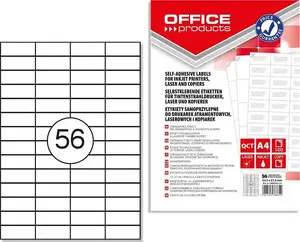 Label Sheets Office Products A4 52.5×21.2 mm White — pack of 100