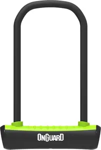 Velosipēda U-lock Onguard 115×230 mm neona zaļš (ONG-8153GR) — kompakts U‑slēdzis velosipēdam