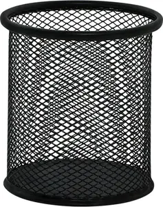 Metal Pen Holder HERLITZ KF00864 — Black desk organizer for pens and small items