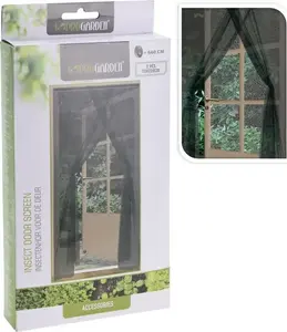 Door Mosquito Net KMTP K-CY5900520 black 75 x 220 cm, magnetic closure