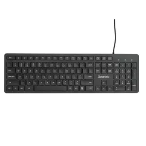 Full-size wired keyboard eSTUFF GLB211202 — USB, QWERTY US International, 106 keys, membrane, black