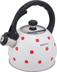 Kettle KingHoff KH-1736 enamelled stovetop kettle 2.0 L polka dot
