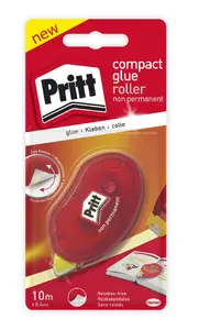 Līmes rullītis Pritt Compact Glue Roller — lenta 8,4 mm × 10 m, kompakts izmērs, 35 g