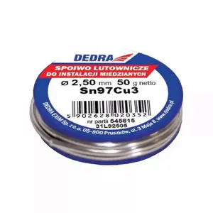 Припой Dedra 31L92505 — проволока для пайки (mpn 31L92505)