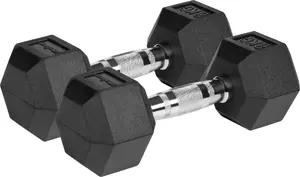 Пара гантелей Rebel Active RBA-2325, в резиновом покрытии, 2 × 8 кг