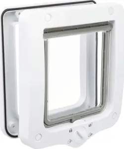 Кошачья дверца Trixie 4‑way, 20 × 22 см, белая — четырёхпозиционная лючок