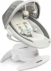 Bērnu šūpuļkrēsls Caretero Opti grey — pārnēsājams viegls bērnu šūpojošais atzveltnes krēsls