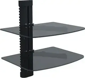 Glass TV Shelf Red Eagle TWO — double glass shelf for TV components, model TWO Opticum
