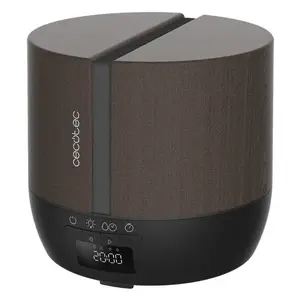 Evaporative aroma diffuser CECOTEC 05649 — plastic tank, 0.5 L, for rooms up to 30 m², AC powered (Black/Brown/White)