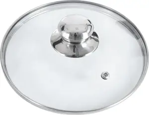 Glass Lid for Pot/Pan 20 cm, ORION – Universal Fit, Tempered Glass, Stainless Steel Rim
