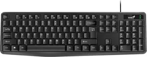 Wired USB Keyboard and Mouse Set Genius KB-117 — US layout, classic design, water-resistant, black