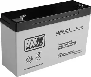 Car Starter Gel Battery LEAN Sport 6V 12Ah, rechargeable vehicle battery for automotive use