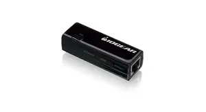 Сетевой адаптер IOGEAR GWU637 — беспроводной в Ethernet 300 Мбит/с, Micro-USB хост, Wi‑Fi 4 (802.11n), питание от USB, чёрный