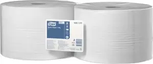 Paper wiper roll Tork 1150 m — industrial gray cleaning tissue, brand Tork, MPN 900133