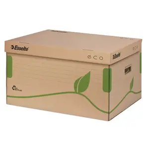 Archiving Container Eco FSC® top-opening for 80/100 files, ESSELTE, 345×439×242 mm, 460 g, brown/green