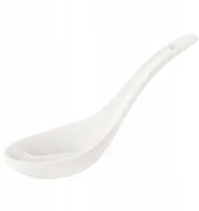 Porcelain spoon Verlo V-10001-24 — porcelain tableware spoon, classic design