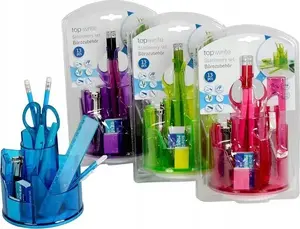 Desk organizer set TOPWRITE 13 pieces, green — multi‑element desk accessory
