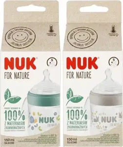 Бутылочка для кормления Nuk 150 мл PP с соской S натуральной формы, модель 10743076