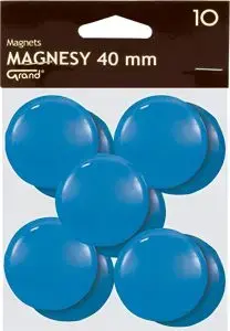 Magnet discs KW Trade Magnesy Grand 40 mm blue — pack of 10