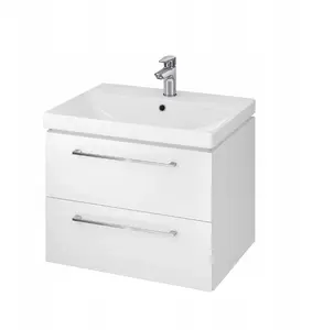Sink set CERSANIT SET 836 GALA CITY 60 white with drain and overflow