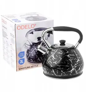 Kettle Createspace Independent Publishing Platform CZAJNIK CZARNY 3 L MARMUREK (3 L, black, marble pattern)