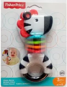 Fisher-Price aktivizējoša zebrа FGJ56 — interaktīva mīkstā rotaļlieta zīdainim