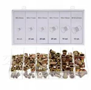Steel Hex Nuts Silver M3–M10 assorted set 150 pcs
