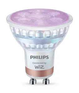 Philips Viedā LED RGB GU10 stikla spuldze 4.7W 345 lm Wi-Fi Bluetooth 2200-6500K aptumšojama iekštelpām