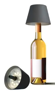 Techly I-LAMP-BOTTLE абажур Спальня, Кофейный, Столовая, Гостиница, Кухня, Гостиная, Ресторан Черный АБС-пластик, Термопластичная резина