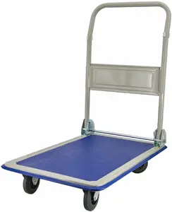 No name 4-wheel warehouse trolley AW23203 — platform cart 90×60 cm, load capacity 300 kg