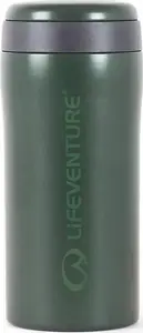 Travel Mug LIFEVENTURE Lifeventure Thermal Mug Metallic Green – insulated stainless steel, 450 ml