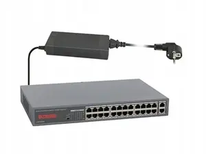 Network switch PULSAR USF2624P — 24x PoE+ Fast Ethernet ports, 2x RJ45 uplink