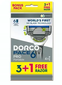 Одноразовая бритва Friendly Organic Pace Pro 6 — 6 лезвий, упаковка 4 шт. (1 шт. в пачке)