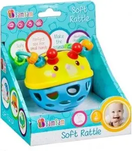 Мягкая погремушка божья коровка Bambam — Bambam 328963, сенсорная игрушка для младенцев