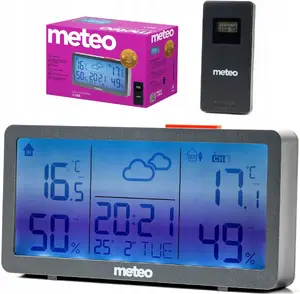 Weather station Meteo SP203 — thermometer, hygrometer, clock (indoor)