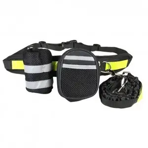 Skriešanas jostas Dymo BK-18503 ar amortizējošu pavadu, melna, L izmērs (viduklis 80–104 cm), somiņa 18×5,5×10 cm