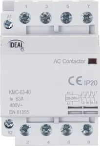 Moduļu kontaktors IDEAL KMC-63-40 63 A 400 V AC, KMC-63-40