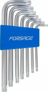 L‑handle TORX key set with hole, Forsage F-5071T, 7 pieces